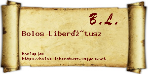 Bolos Liberátusz névjegykártya
